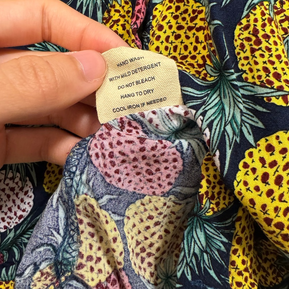 Love Notes Tropical Colorful Pineapple Button Down Shirt - Picture 6 of 6